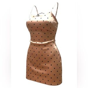 NWT Missguided Satin Polka Dot Mini Dress